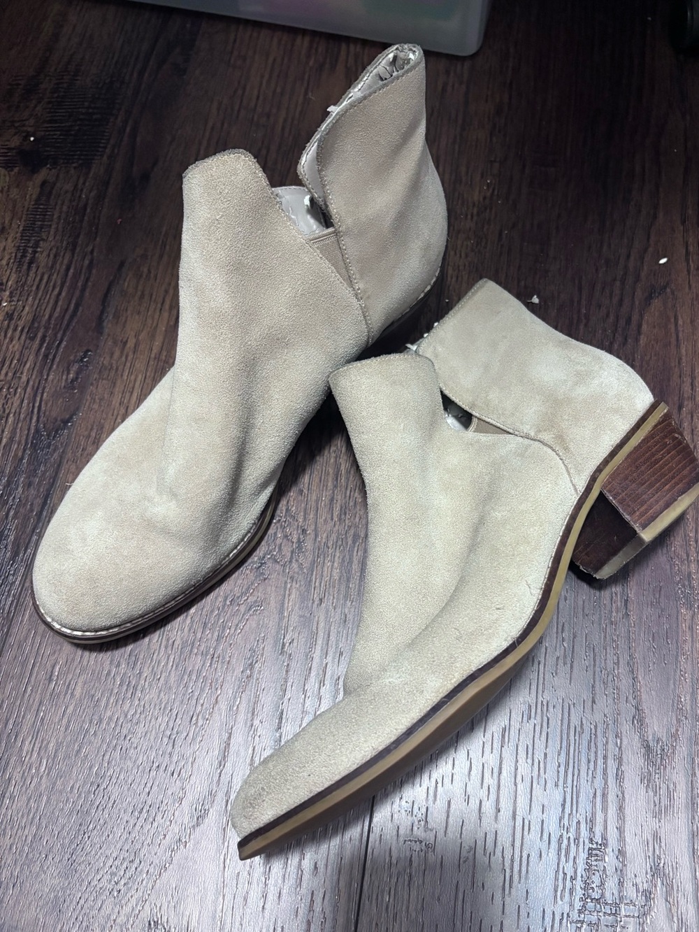 Cole Haan Women's Beige Suede Ankle Booties - Versatile Everyday Style